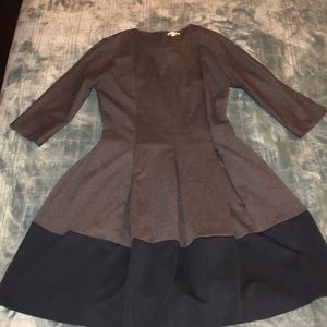 Gray & Navy Blue Dress